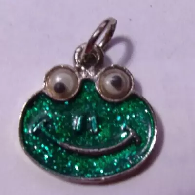 Vintage Small Googly Eyed Frog Pendant Charm • $10