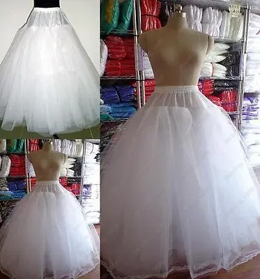 £18.69 • Buy New 3 Or 8 Layers Tulle No Hoop Wedding Dress Petticoat Underskirt Crinoline ON