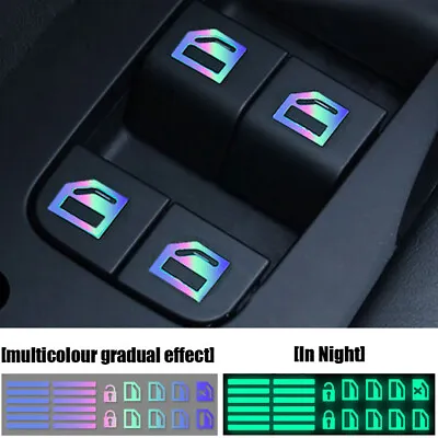 Universal Luminous Car Interior Window Door Switch Sticker Decal Accessories • $2.21