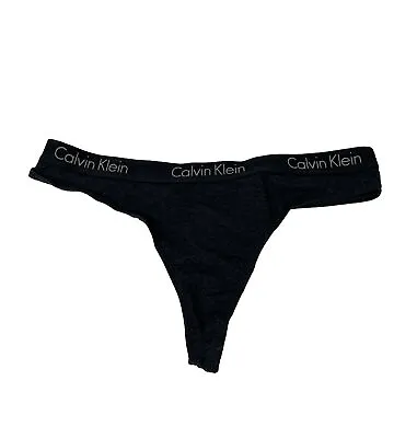 Women’s Calvin Klein Grey Thong Underwear Size Medium • £10