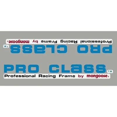 1982-83 Pro Class Mongoose Down Tube Decal - White • $29.95