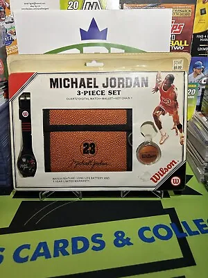 Michael Jordan Wilson 3 Piece Set Watch-Wallet-Key Chain Vintage CHICAGO BULLS • $24.99