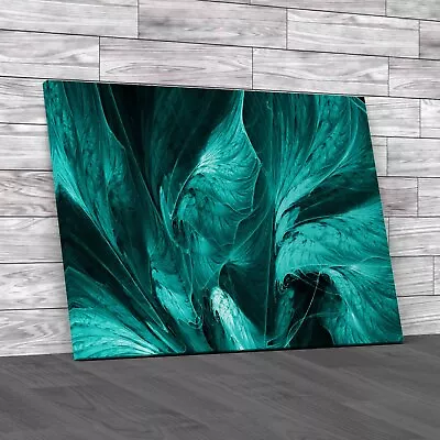 Coloured Abstract Swirls  Teal Canvas Print Large Picture Wall Art • £21.95