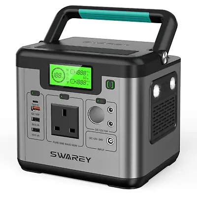 518Wh Solar Portable Power Station Portable Generator Emergency Power Supply UK • £239.99