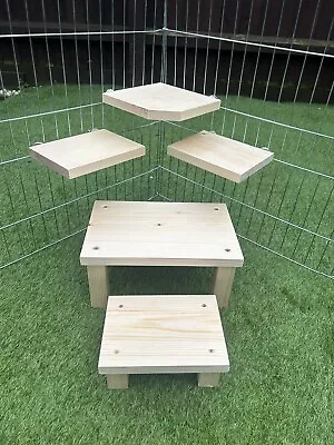 ( Pack Of 5) Deep Shelves And Platforms For Chinchilla/ Degu / Parrots/ Rats / • £24.95