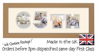 £12.99 • Buy 65th Birthday Photo Frame Name Frame Picture Gift Photos In A Word 