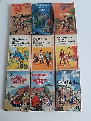 9 Vintage 60s Enid Blyton Paperback Books Mystery Adventure Malory Towers Etc • £6.99