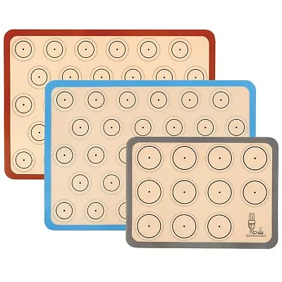 Silicone Baking Mat Macaron - Set Of 3 (2 Half Sheet Liners And 1 Quarter She... • $19