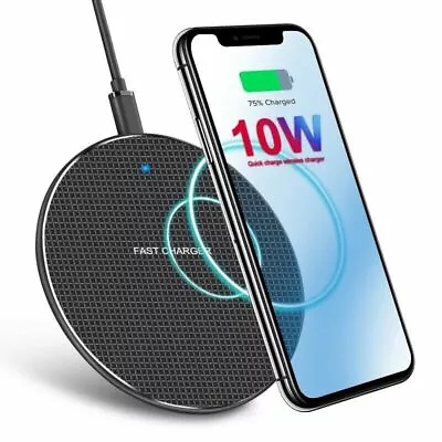 For IPhone 12 11 Pro XS Max XR Wireless Charger Fast Charging Pad Stand Dock • $7.63