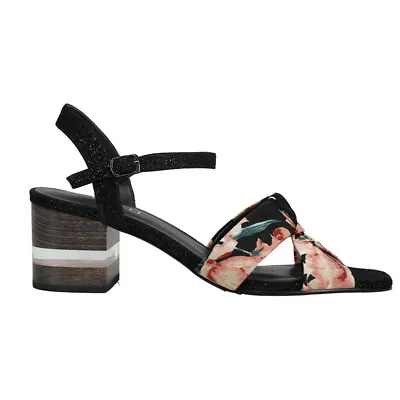 VANELi Liko Block Heels  Womens Black Casual Sandals 305875 • $17.99