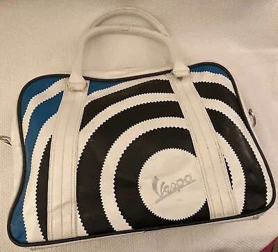 Vtg  VESPA  1970s Adidas Shoulder Bag Carry On Tote Faux Leather Hold-all READ • $65