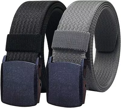 WYUZE Mens Nylon Web Belt No Metal Nickel Free Military Tactical Hiking Belt • $42.65