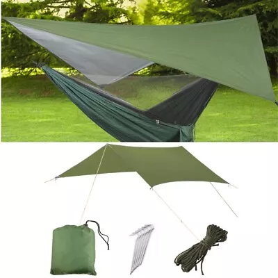 Waterproof Portable Tarp Outdoor Camping Backpacking Awning Shelter Fly Sunshade • $33.90