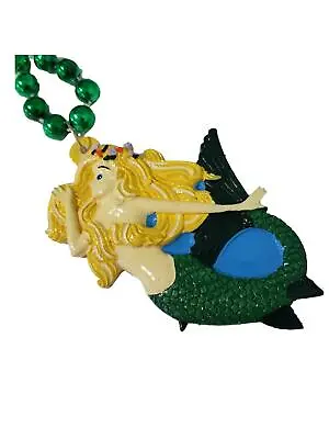 Pretty Mermaid Pendant Mardi Gras Necklace Beads Bead • $4.99