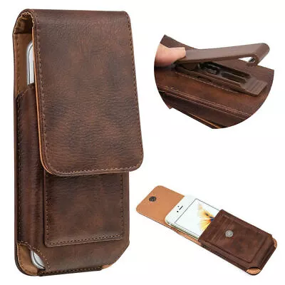 Vertical For Mobile Cell Phone Case Cover Belt Hook Pouch Bag Leather Universal • $6.39