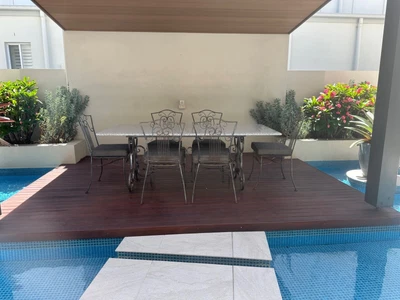 $450 • Buy 6 Seater Outdoor Granite Dining Table With Wrought Iron Chairs 