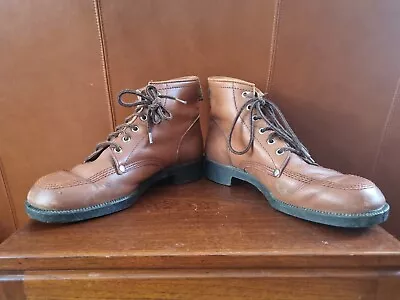 1970s Mens Vintage Oliver Leather Lace Up Boots - Size 8 - Australian Made • $85
