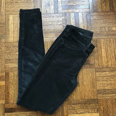 $198 NEW J BRAND 835 Mid Rise Sz 25 VELVET Soft Stretch Super SKINNY JEANS Green • $95