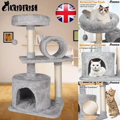 Cat Tree Tower Scratching Post Large Climbing Activity Centre House Kitten Condo • £26.99