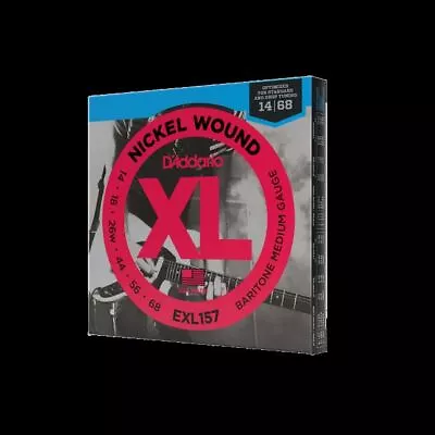 D'Addario EXL157 Nickel Wound Electric Guitar Strings Baritone Medium 14-68 • $10.99