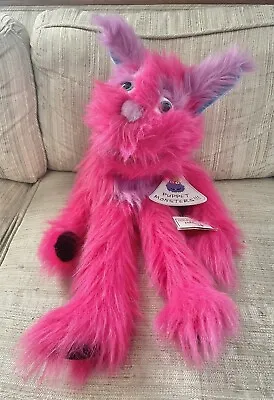 The Puppet Company Pink Monster Soft Toy Plush Hand Puppet Cuddy Stuffed Animal • $39.95