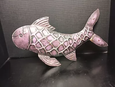 Vintage Metal Fish Sculpture Made In India • $15