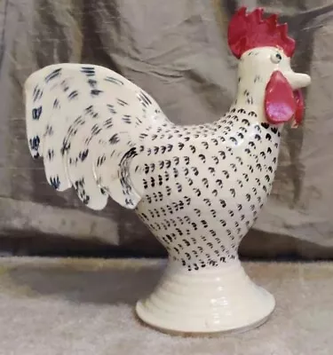 RARE 2008 Large Jessie Meaders Rooster Folk Art Pottery - Great Design  • $650