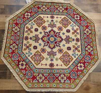 3'3 X3'3  New Octagon Hand Knotted Wool Kazak Super Oriental Area Rug Carpet • $279.30