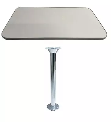 £59.99 • Buy Floor Mount Island Free Stand Leg + TABLE Caravan Campervan Grey/Silver Glitter