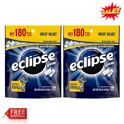 ( 2 Bag ) Eclipse Winterfrost Sugar Free Chewing Gum Value Pack - 180 Count • $21.99