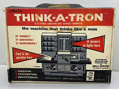 Vintage 1960’s Think-A-Tron Hasbro Question Answer Computer Game + Manual READ • $80