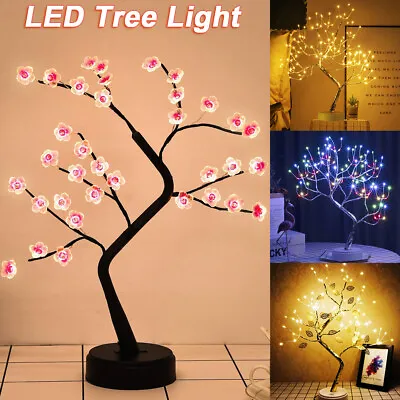 $21.75 • Buy LED Bonsai Twig Tree Lights Light Up Birch Christmas Tree Table Lamp Decor Gifts