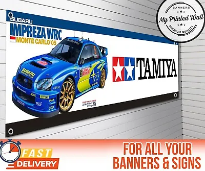 Tamiya Subaru Impreza WRC Model Logo Banner Garage Workshop Retro Display • £15.18