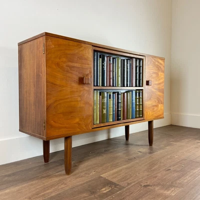 Stunning SECRET Cocktail Bar Cabinet - Vintage Teak Home Drinks Bar Sideboard • £995