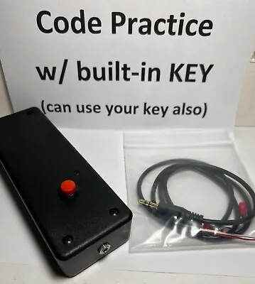 Code Practice Oscillator With BUILT IN KEY CW Morse WITH CABLE Or Use YOUR Key • $42.95