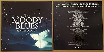 MOODY BLUES Rare VINTAGE 1998 DOUBLE SIDED PROMO POSTER FLAT Of Anthology CD • $24.99