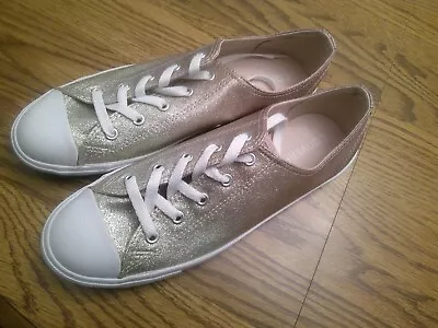 Converse™ All Star Metallic Gold Shoes 559870C Women Sz 9.5 NEW • $29.99