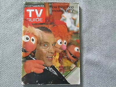 TV GUIDE 1970 December 12-18 Muppets Ed Sullivan The Movie Cutters Vintage • $13.44