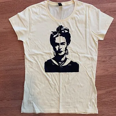 Frida Kahlo Short Sleeve T Shirt Yellow Small NWOT 100% Cotton • $19