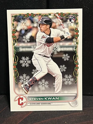 $0.99 • Buy 2022 Topps Holiday Steven Kwan SP RC Candy Cane Bat #HW21 Code 819 A