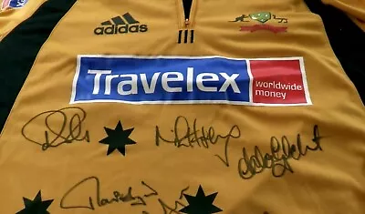$540 • Buy  Australia Cricket Shirt Signed In Black Marker Ponting Lee Hussey Gilchrist
