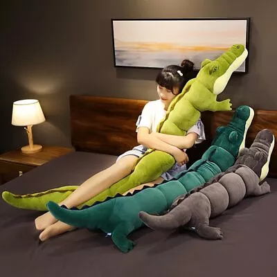 80-180cm Simulation Crocodile Plush Toys Stuffed Soft Animals Long Pillow Doll • $33.08