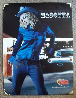 £8.07 • Buy MADONNA Original PROMO Poster MINT Cowboy TOWER Records MUSIC Western Theme 2000