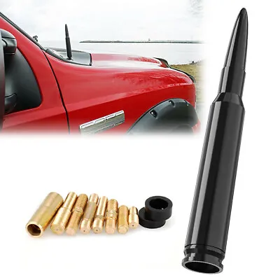 $8.59 • Buy Universal 5.5  Screw Black Car Bullet Style Antenna Aluminum Radio FM Antena Kit