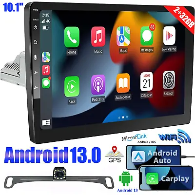 10.1  Android 13 For Apple Carplay 2 Din Car Stereo Radio GPS Navi WiFi + Camera • $72.89