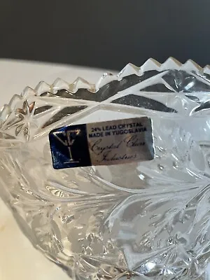 Yugoslavia Crystal Clear Industries 24% Lead Cut Crystal  Bowl • $10