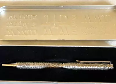 VTG NEW Silver Ink Pen WWJD (What Would Jesus Do?) Etched In Tin Case Luscombe • $5