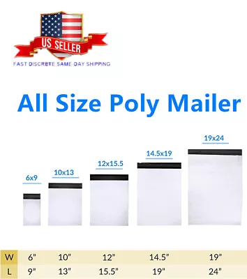 Poly Mailers Sealing Shipping Bag  9X6 9x12 10x13 7.5x10.5 12x16 14.5x19 19x24 • $102.95