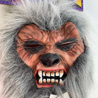 Vintage K Mart Pumpkin Time Mask Wolf Man Werewolf Monster New With Tag 1990’s • $34.96