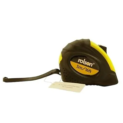 Rolson 50535 5 M X 19 Mm Tape Measure Yellow & Black • £2.18